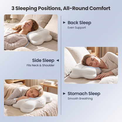 Smart ErgoCloud™ Pillow – The Ultimate Cervical Spine Support & Deep Sleep Fix